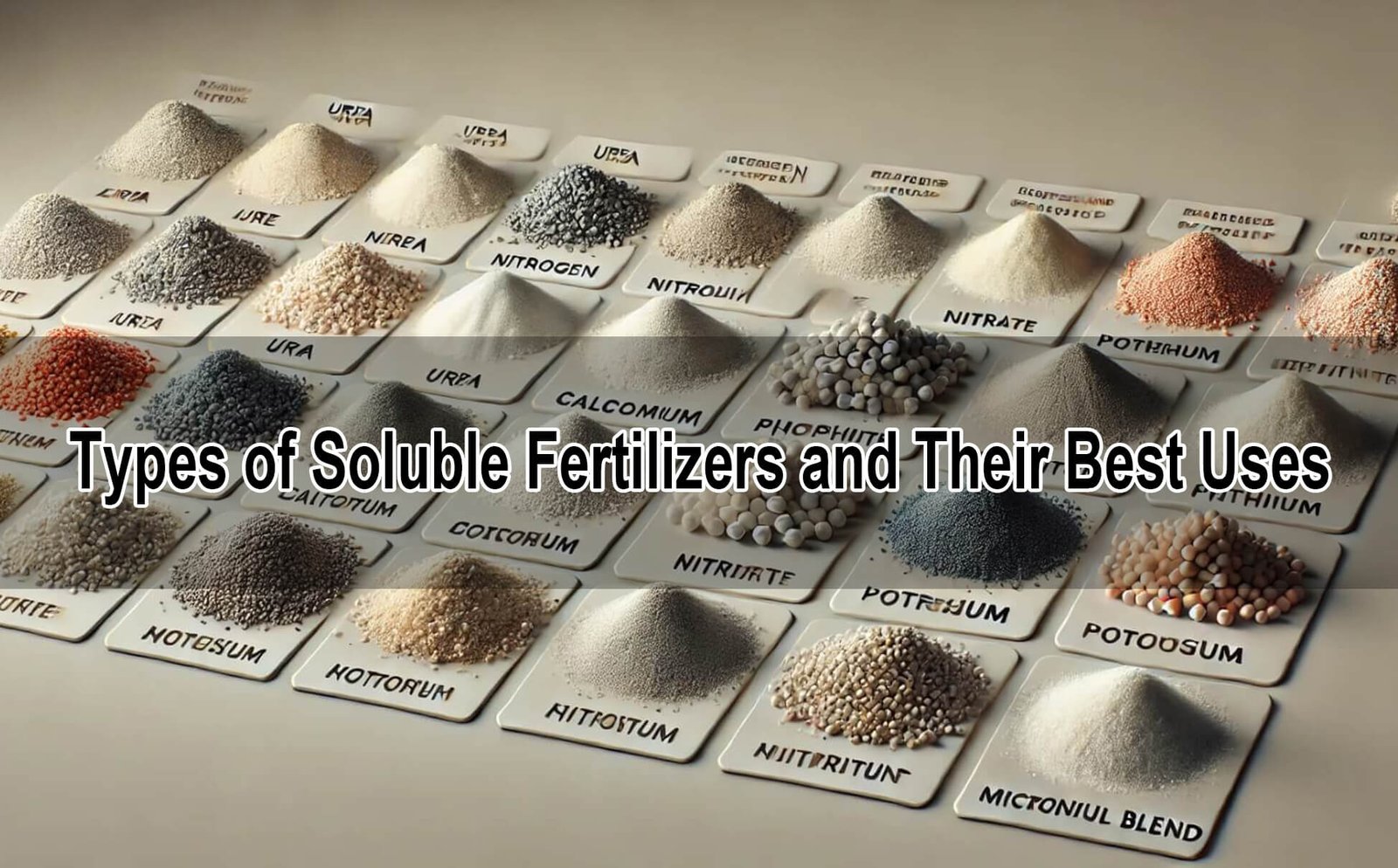 Types of Soluble Fertilizers and Their Best Uses
