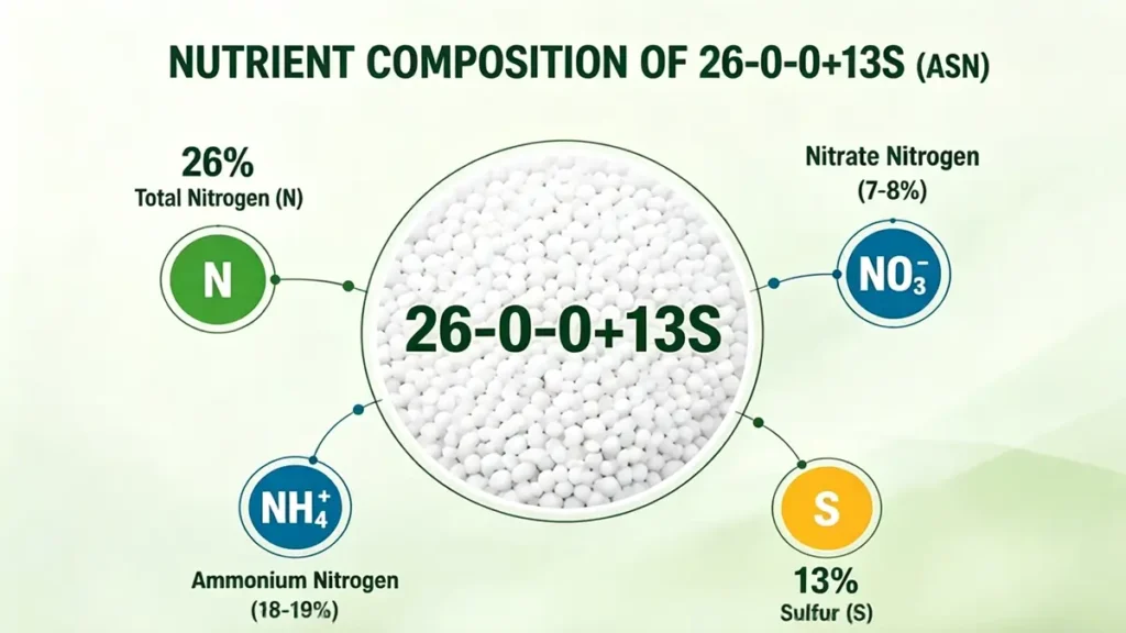 Nutrient composition of 26-0-0+13S