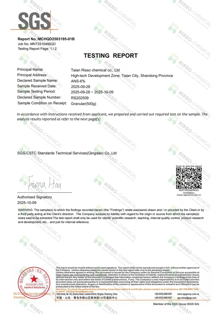 ASN-SGS Certification