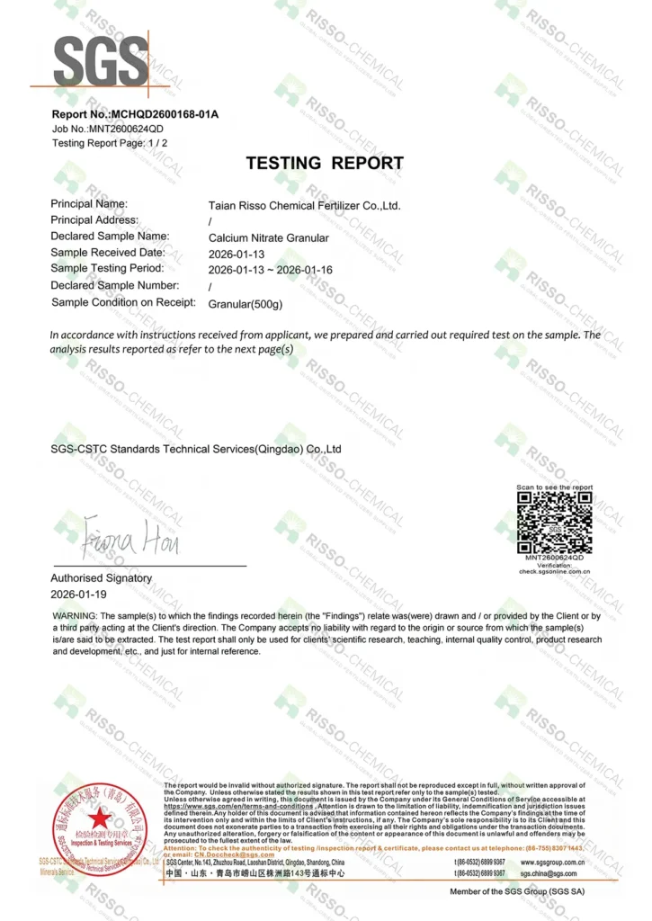 Calcium Nitrate SGS_01