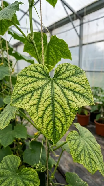 Cucumber_leaves_showing_deficiency_
