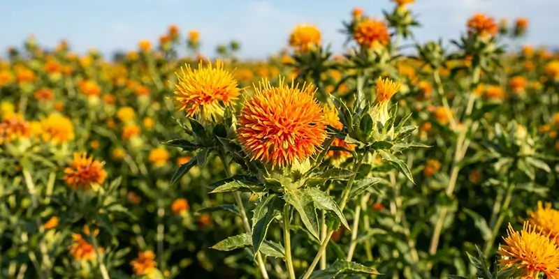 Safflower_crop_field_flowers
