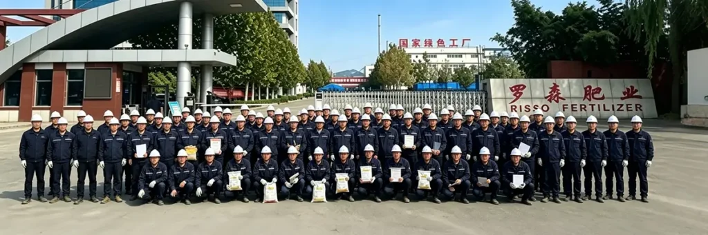 Group photo of Risso fertilizer workers