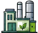 Modern production facilities icon