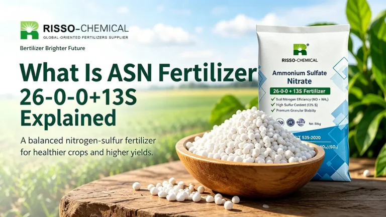 What is ASN fertilizer 26-0-0+13S explained by Risso